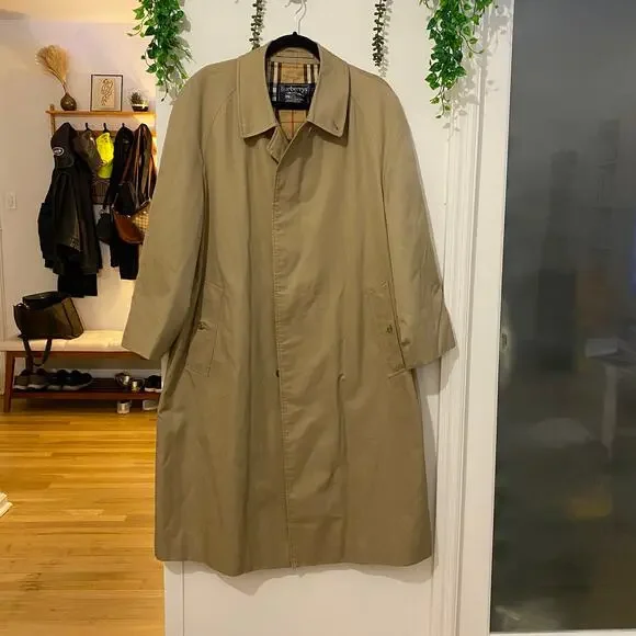 Burberry Beige Classic Trench Coat Vintage Jacket Full Novacheck Lining Cotton - Picture 2 of 12